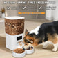 Smart Pet Feeder with Dual Bowls - 5L Transparent Storage, WiFi APP Control, Automatic Timed Dispensing for Cats & Dogs, Battery