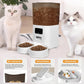 Smart Pet Feeder with Dual Bowls - 5L Transparent Storage, WiFi APP Control, Automatic Timed Dispensing for Cats & Dogs, Battery