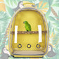 Bird Carrier Backpack with Perch, Ventilate Transparent Space Capsule Parrot Travel Cage for Small Birds Parrots Green Cheek Con